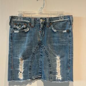 True Religion denim mini skirt size 27
